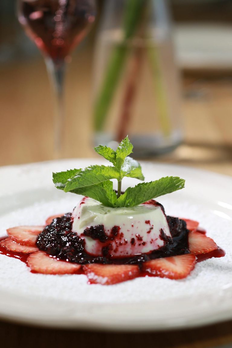 Panna cotta met rood fruit