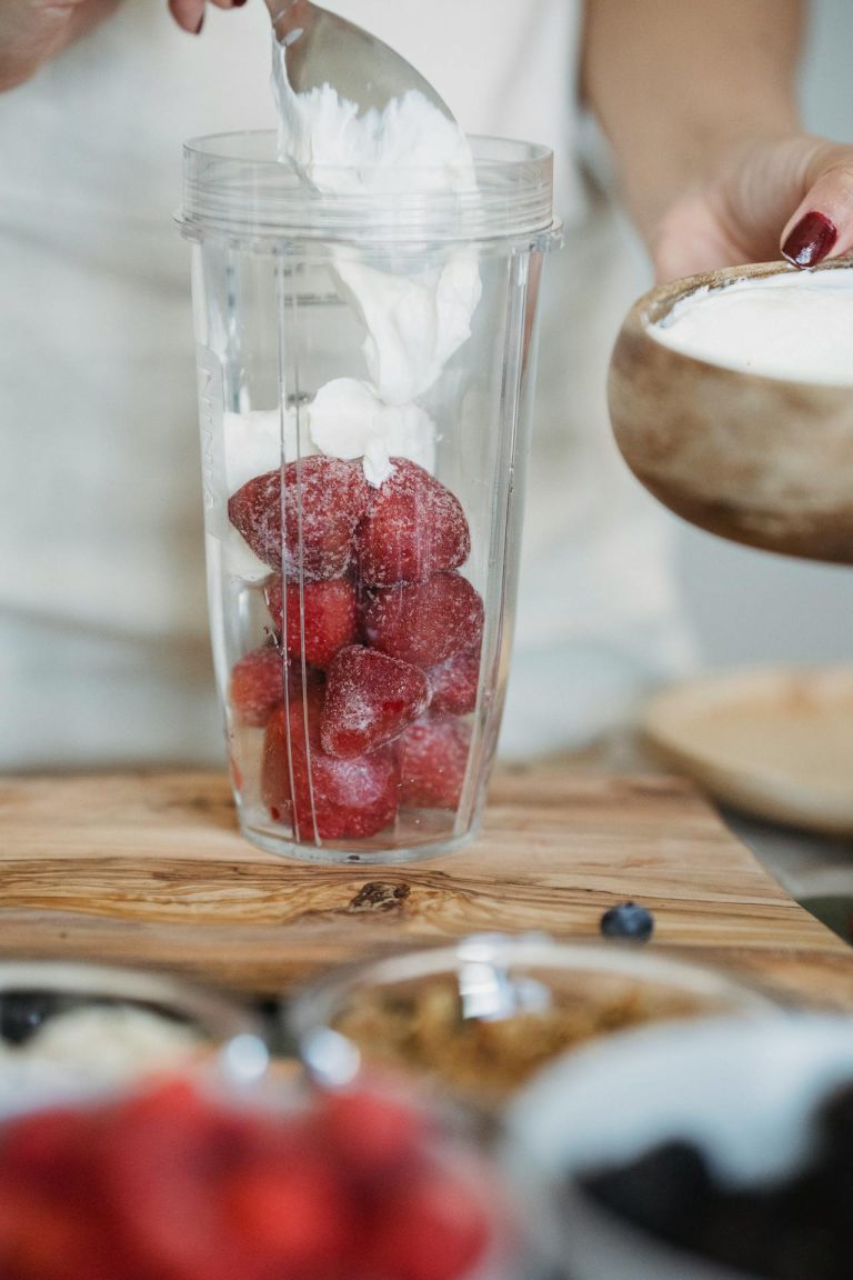 Kan bevroren fruit in de blender