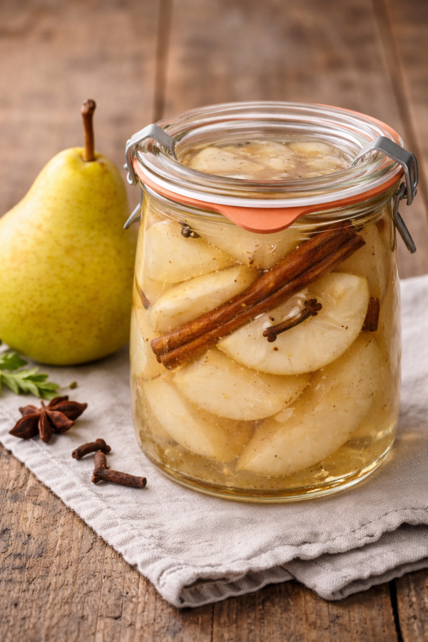 Peren inmaken in jampotjes
