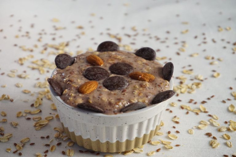 Overnight oats met Biscoff maken
