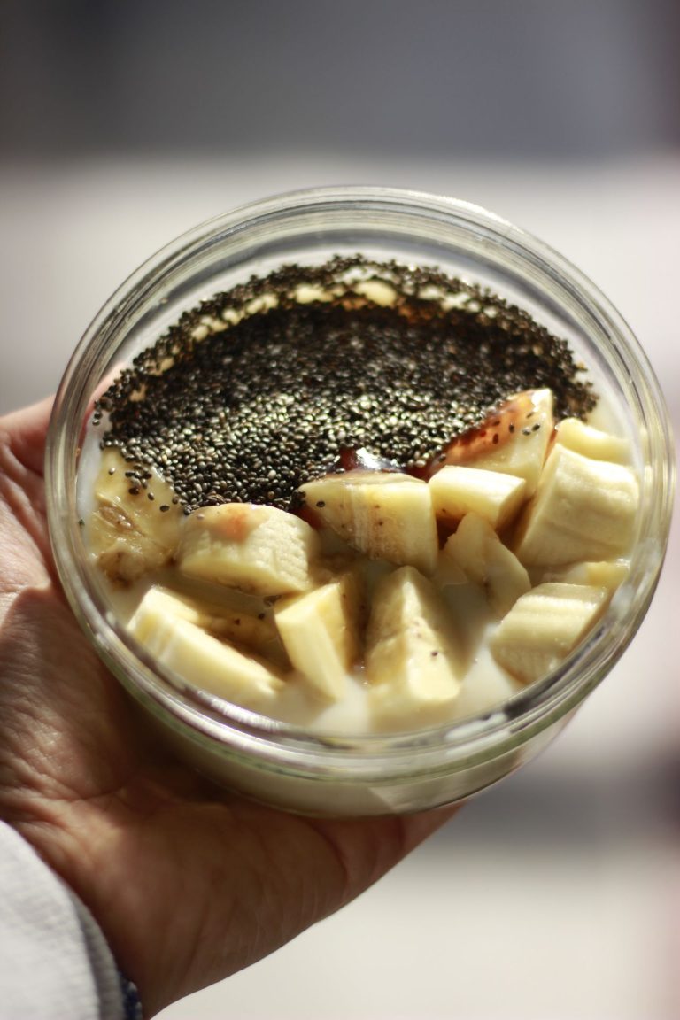 Overnight oats met banaan maken