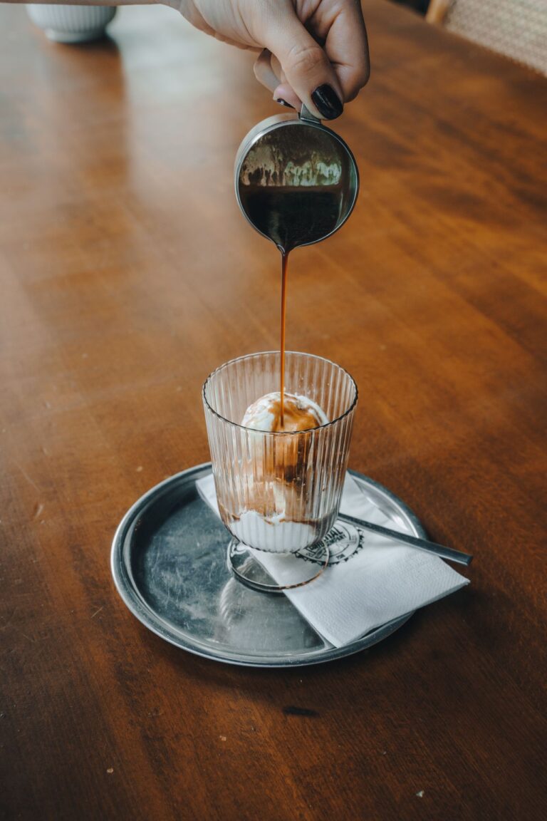 Affogato caramel maken