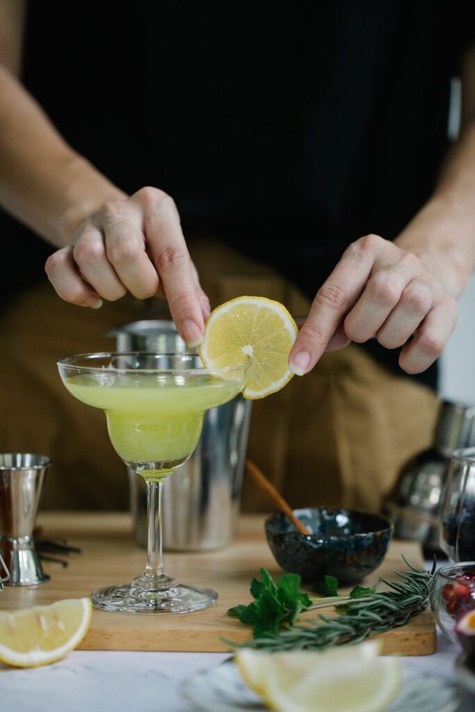 Zelfgemaakte margarita mocktail