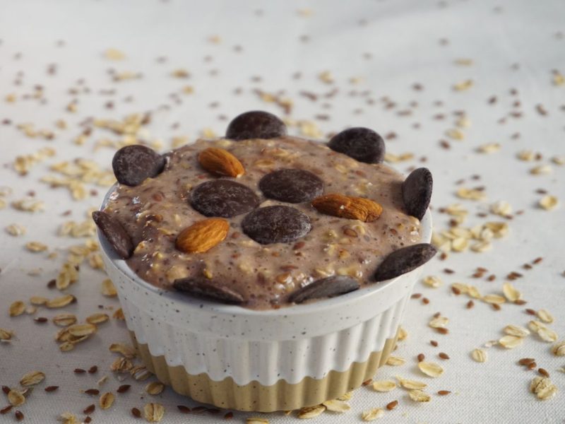 Overnight oats met Biscoff maken