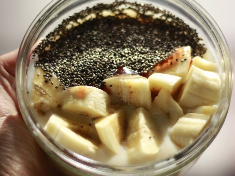 Overnight oats met banaan maken